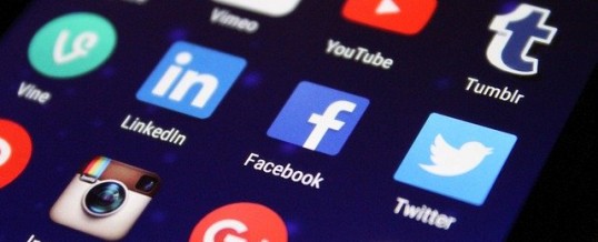 closeup of social media apps on a phone